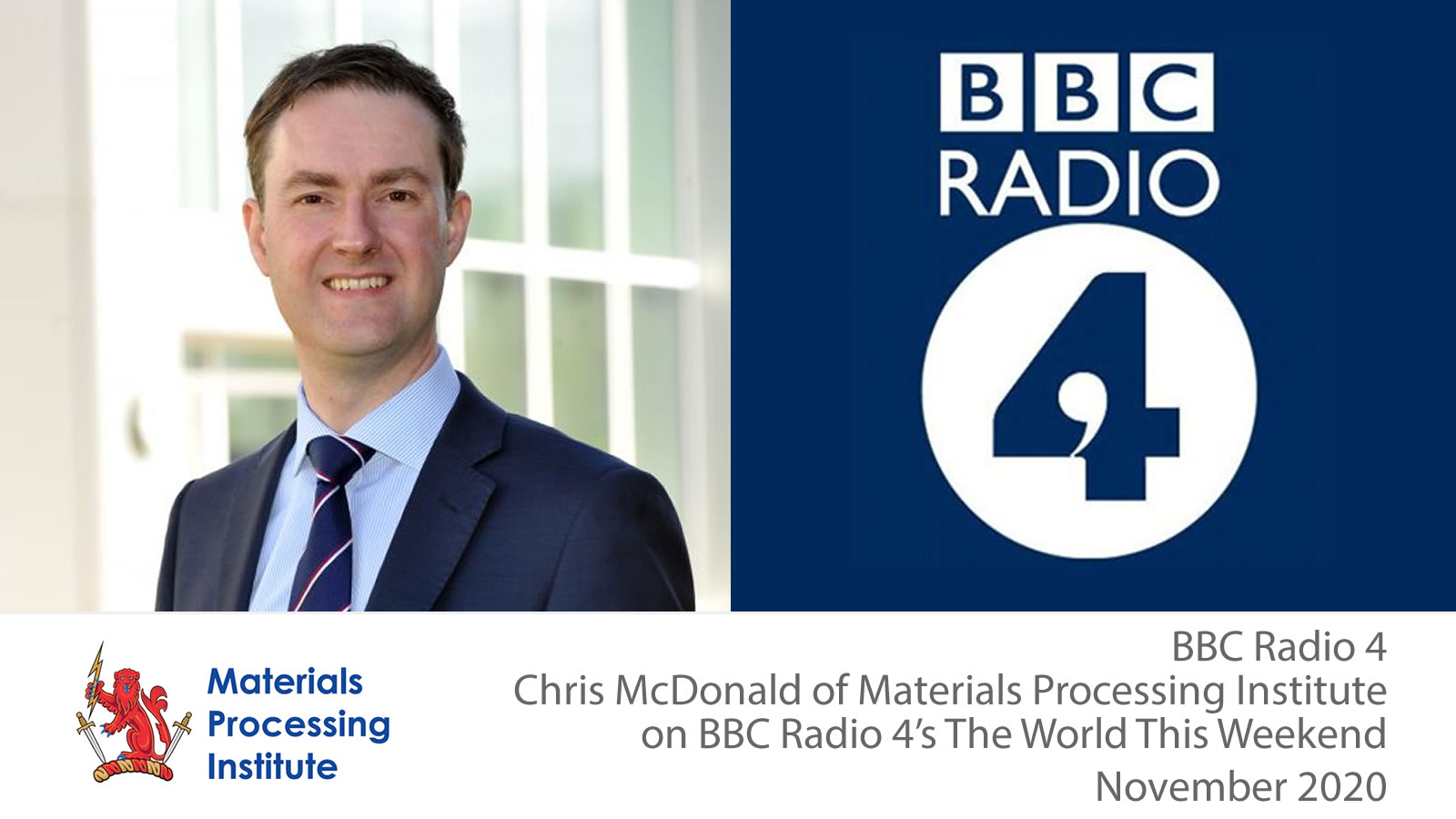 Chris McDonald of Materials Processing Institute on the Futre of Teesside - November 2020