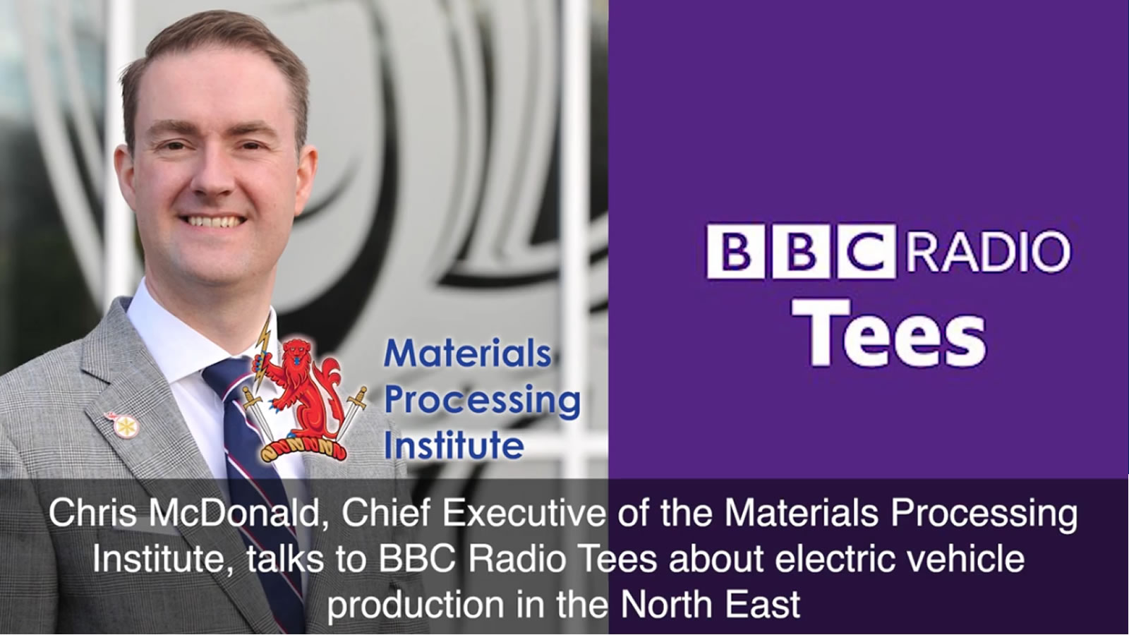 Chris McDonald talks to BBC Radio Tees about electric vehicle production in the North East - January 2021