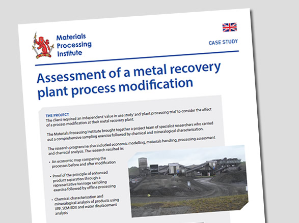Assessment of a metal recovery plant process modification