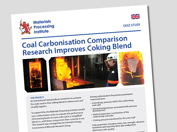 Coal Carbonisation Comparison Research Improves Coking Blend
