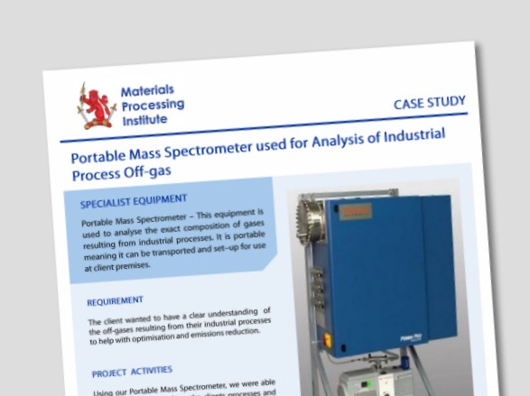 Portable Mass Spectrometer used for Analysis of Industrial Process Off-gas