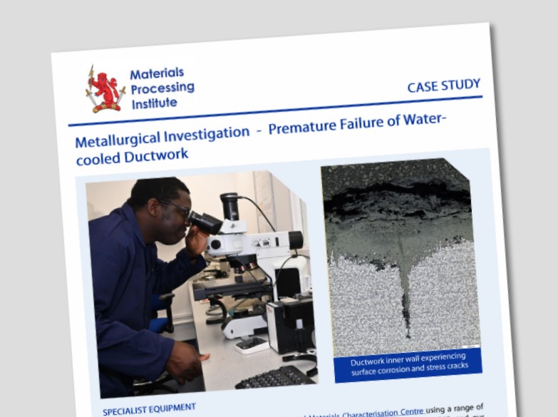 Metallurgical Investigation  -  Premature Failure of Water-cooled Ductwork