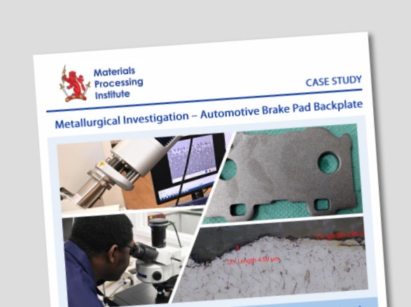Metallurgical Investigation – Automotive Brake Pad Backplate