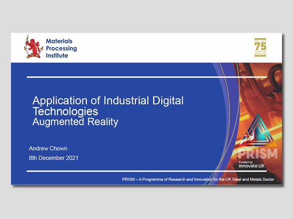 Presentation: Application of Industrial Digital Technolgies - Augmented Reality
