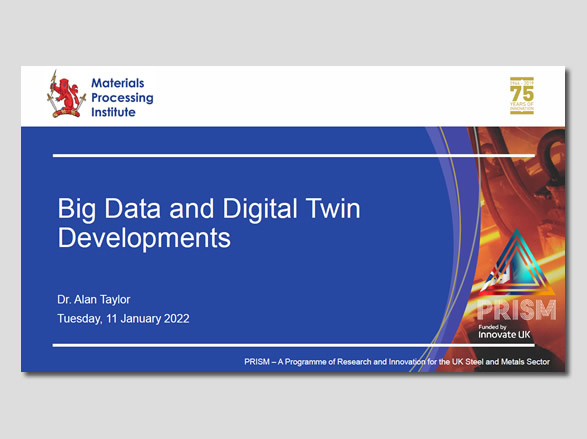 Presentation: Big Data and Digital Twin Developments