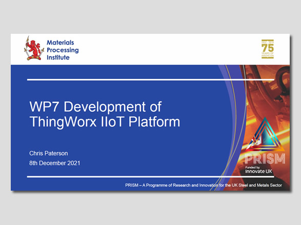 Presentation: WP7 Development of ThingWorx IIoT Platform