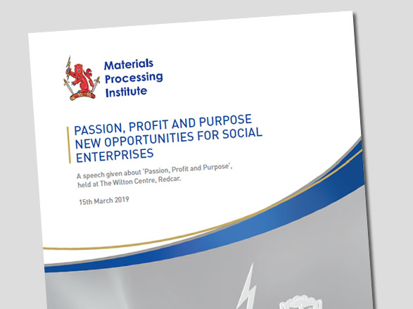 Passion, Profit and Purpose - New Opportunities for Social Enterprises - 15 March 2019