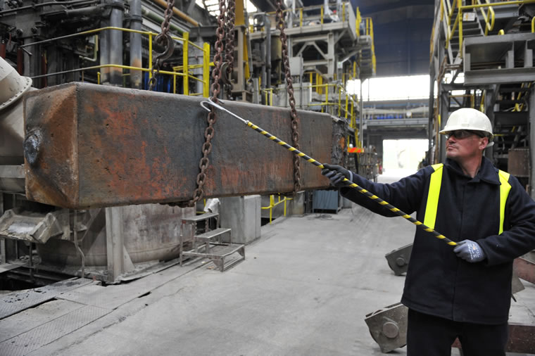 Pouring from Electric Arc Furnace to Ladle